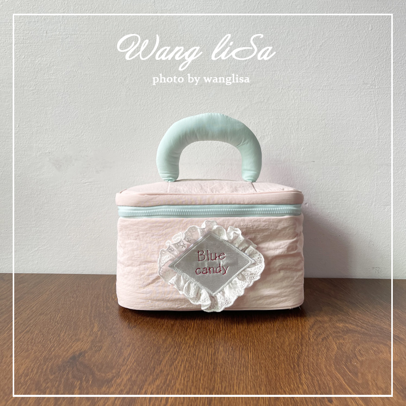 可定制刺绣字母 个性刺绣收纳袋 伴手礼 ins风 手提包包百搭