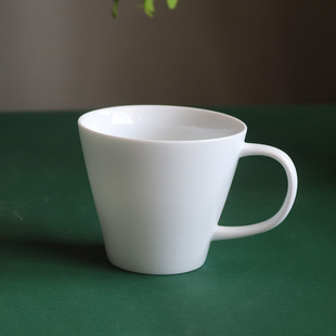 欧式咖啡杯简约时尚创意杯子德化白瓷办公品茗杯200毫升定制LOGO