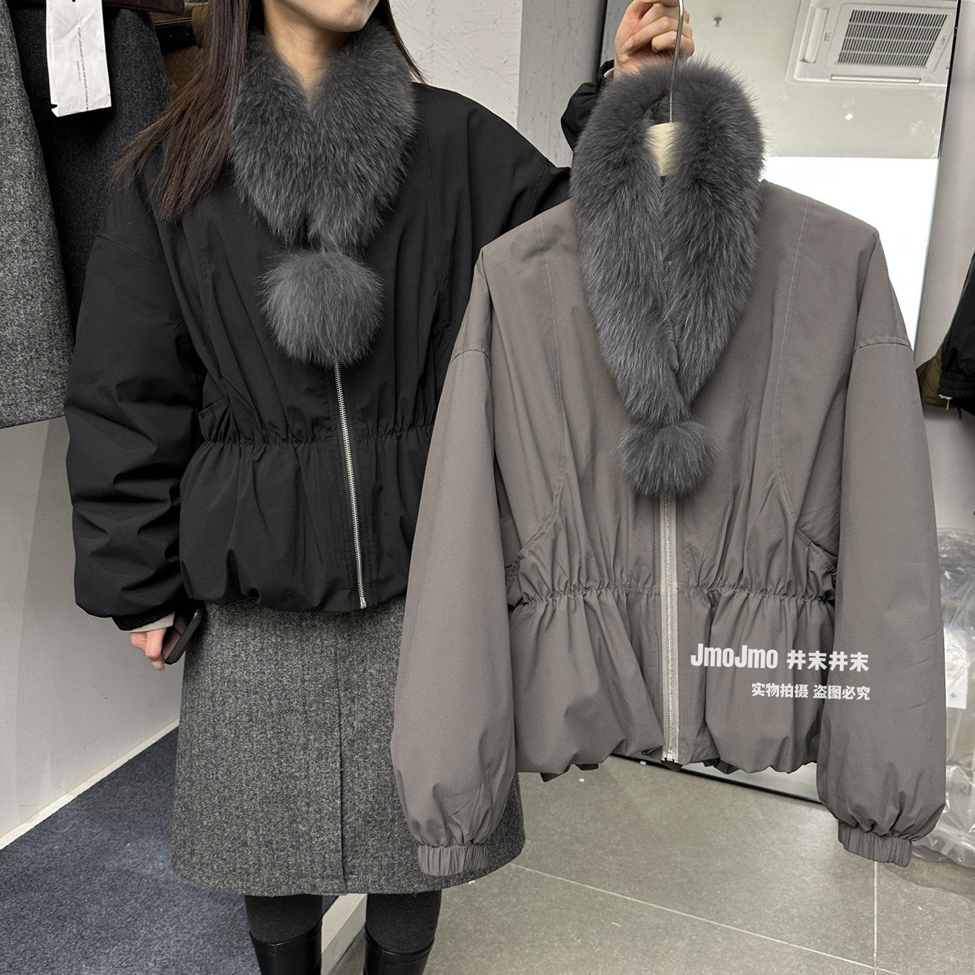 别致设计感狐狸毛领花苞羽绒服女冬季保暖90白鸭绒短外套休闲夹克,女装/女士精品,羽绒服,淘宝优惠券,粉丝福利购,淘宝优惠卷