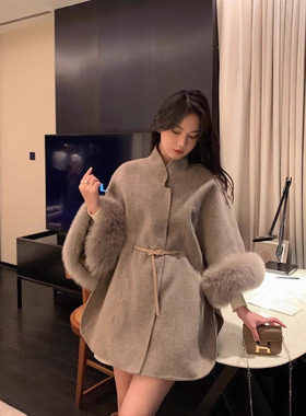 法式高级感小众毛呢外套冬季新款温柔风时髦气质名媛保暖呢子大衣