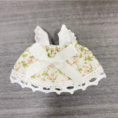 雪莉玫公仔迷你蕾丝裙娃衣毛绒玩具熊挂件娃娃格子裙手工diy配饰