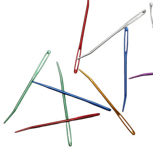 skc大眼弯针编织工具毛线编制针绒线针针织用针钝头铝针编制套装