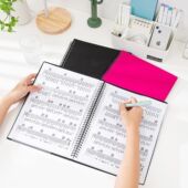 a3乐谱夹线圈展开式 三折页a4钢琴曲谱夹子可改谱琴谱夹护眼文件夹