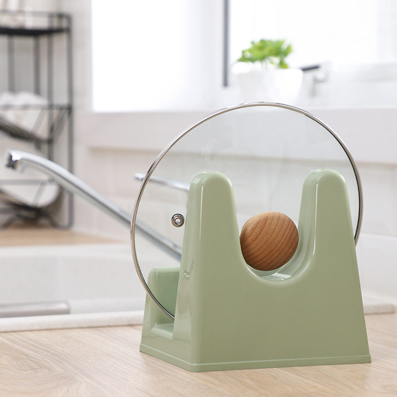 家用厨房用品带漏油槽塑料锅盖架 纳川创意多功能台面收纳置物架