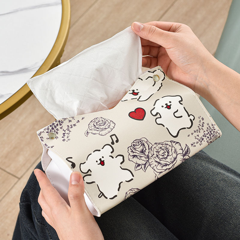 桌面纸巾盒可爱卡通家用客厅卧室创意抽纸盒车载纸抽盒餐巾纸盒子