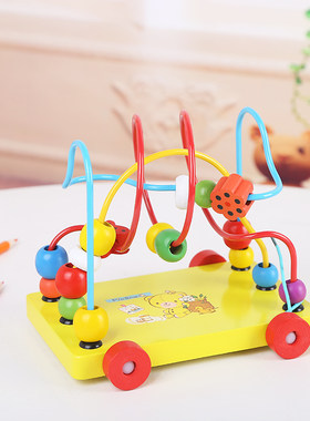 智力开发幼儿园小象拖车早教玩具