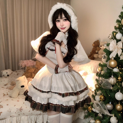 圣诞节服装Lolita欧美披肩连衣裙