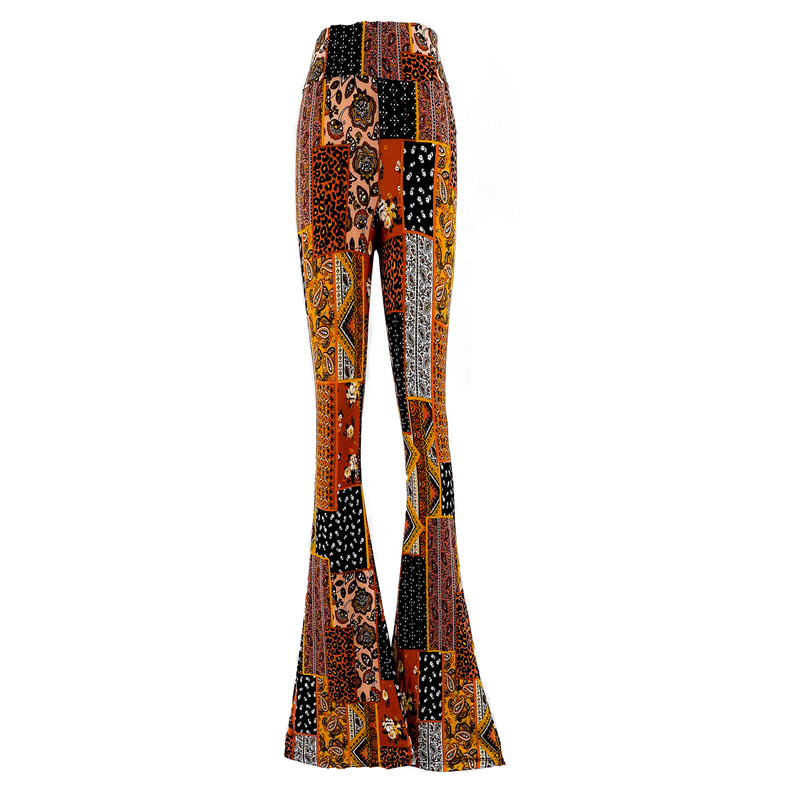 2024夏季新款自制微喇叭裤弹力磨毛高腰修身显高显瘦包臀休闲女裤