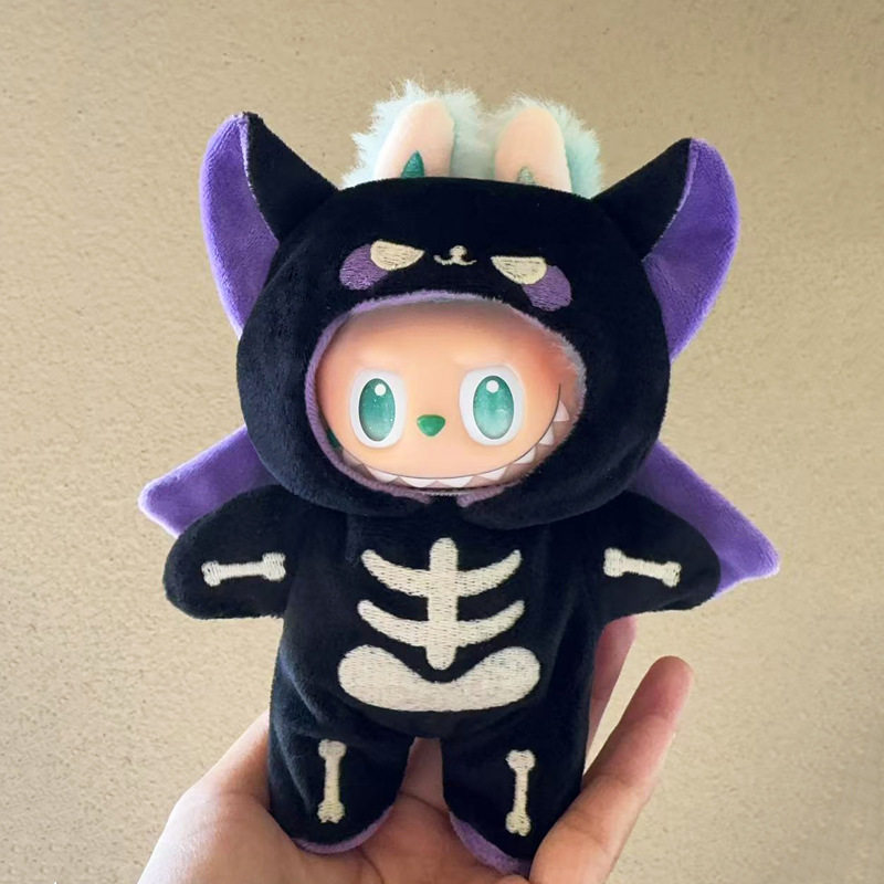 【仅娃衣】骷髅恶魔站款娃衣套装10cm搪胶玩偶娃衣可爱毛绒玩具毛