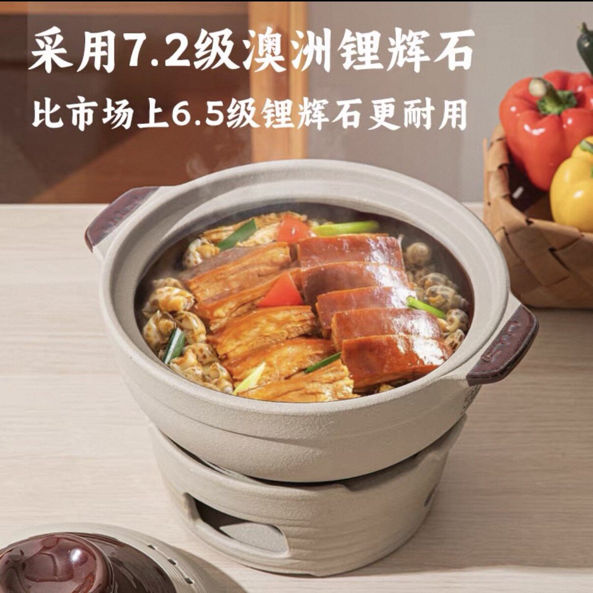 复古土砂锅陶瓷深锅干烧炖肉熬汤啫啫煲做菜海鲜粥无涂层宽口炖锅