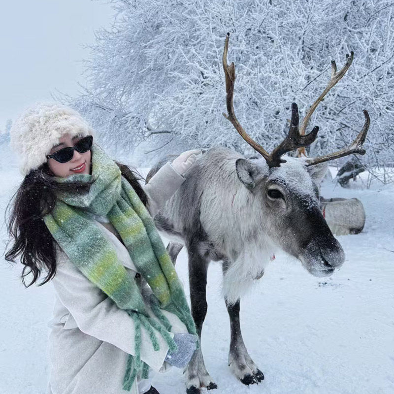 黑龙江哈尔滨旅游保暖拍照出片好看的雪地围巾氛围感东北防寒装备,服饰配件/皮带/帽子/围巾,围巾/丝巾/披肩,淘宝优惠券,粉丝福利购,淘宝优惠卷