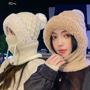 东北防寒装备哈尔滨冬帽旅游保暖抗寒零下40度帽子连体御寒抗冻女