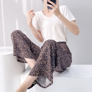 小个子棉绸睡裤东风尼呢外穿棉球夏天凉快粘稠女裤东方绸裤子九分