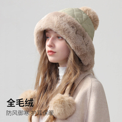 东北哈尔滨雪乡防寒帽子女