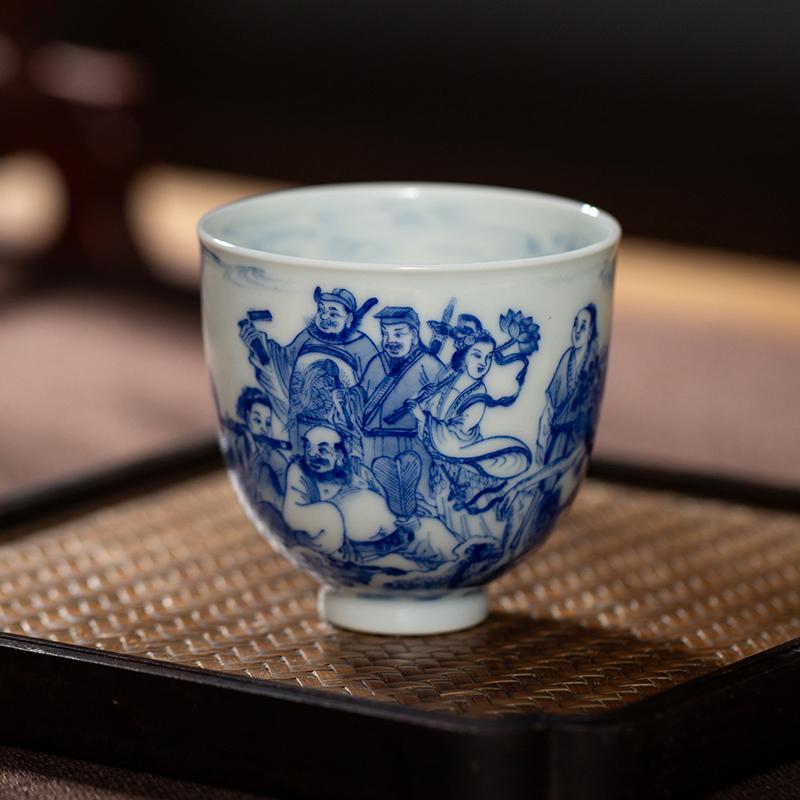 枭窑传统手工手绘工艺主人茶杯