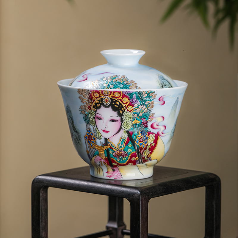 枭窑手工手绘高档收藏茶具