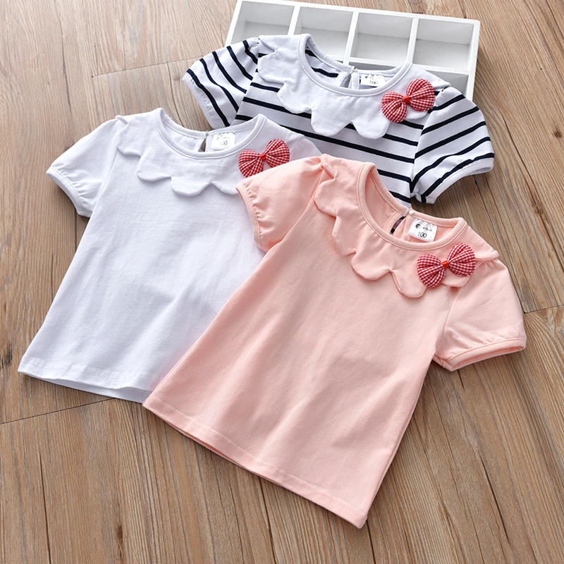 Girls short-sleeved t-shirt 1-34 Children's clothing Children baby summer clothes children 2-5 Female baby a doll jacketin the Children/Baby/Family fitted , T-shirt  category - from Buy2taobao.com to provide professional Taobao agent buy service