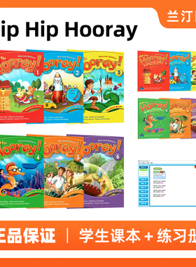 原版培生朗文3h教材少儿英语Hip Hip Hooray123456级别学生套装 课本+练习册 少儿英语原版朗文hiphiphooray