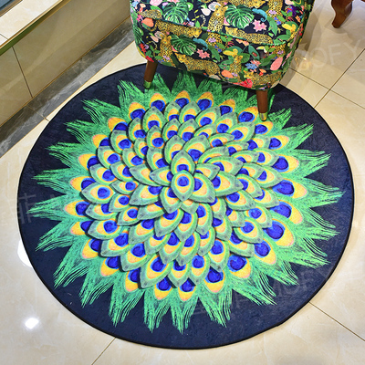 孔雀毛绒地毯客厅沙发书房梳妆椅卧室床边电脑椅衣帽间地垫脚垫