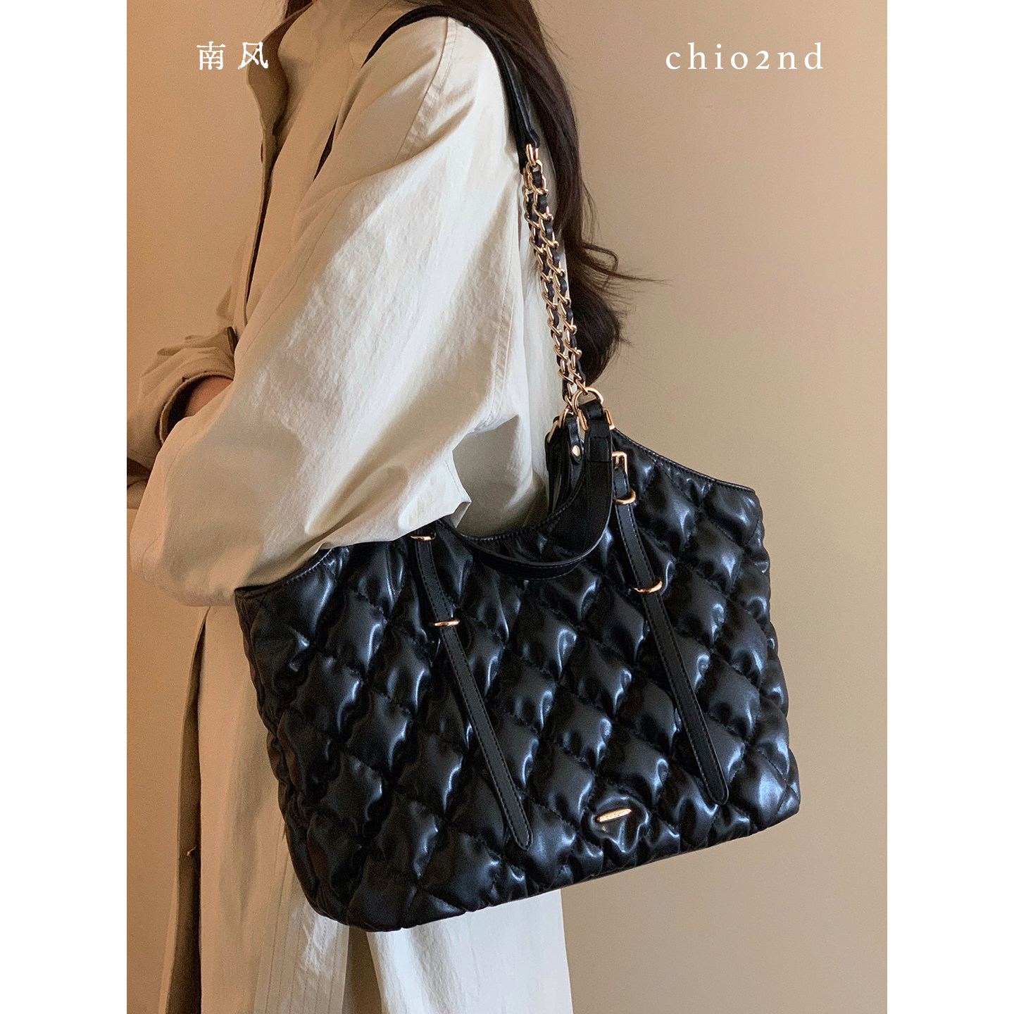 南风Chio2nd 静夜檀云托特包包女大容量春夏通勤气质手提包单肩包