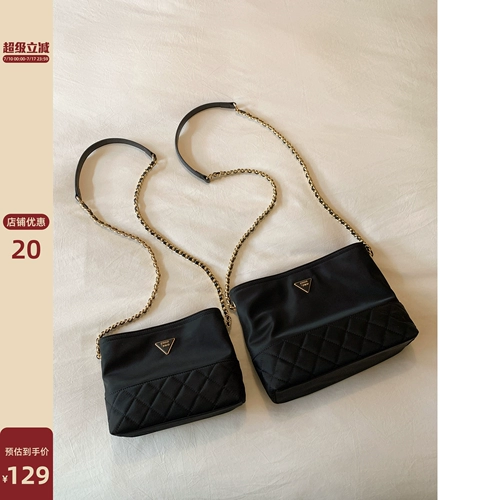 Nanfeng Chio2nd Black Gold Night Car маленькая квадратная сумка женская женщина 2025 Новая весна и летняя супер-горячая цепь одноруба