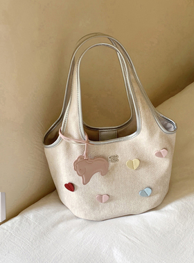 南风Chio2nd 桃乐春夏托特包包女式2026新款桃心手提包单肩大包