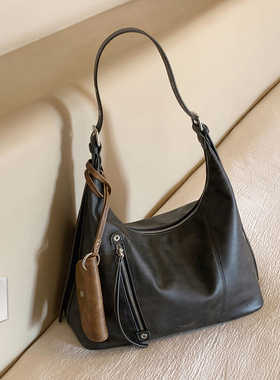 南风Chio2nd 冬日序章托特包包女大容量黑色hobo包松弛单肩斜挎包