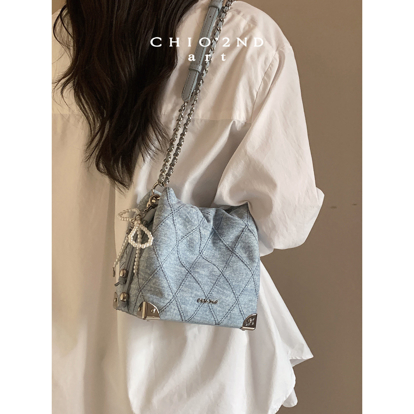 Chio’2nd蓝调芭蕾水桶包图片