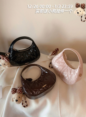 南风Chio2nd 戴妃晚宴饺子包包女迷你手提月牙包链条单肩斜挎小包