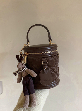 南风Chio2nd 焦糖甜茶盒子包包女高级感手提圆筒包单肩斜挎水桶包