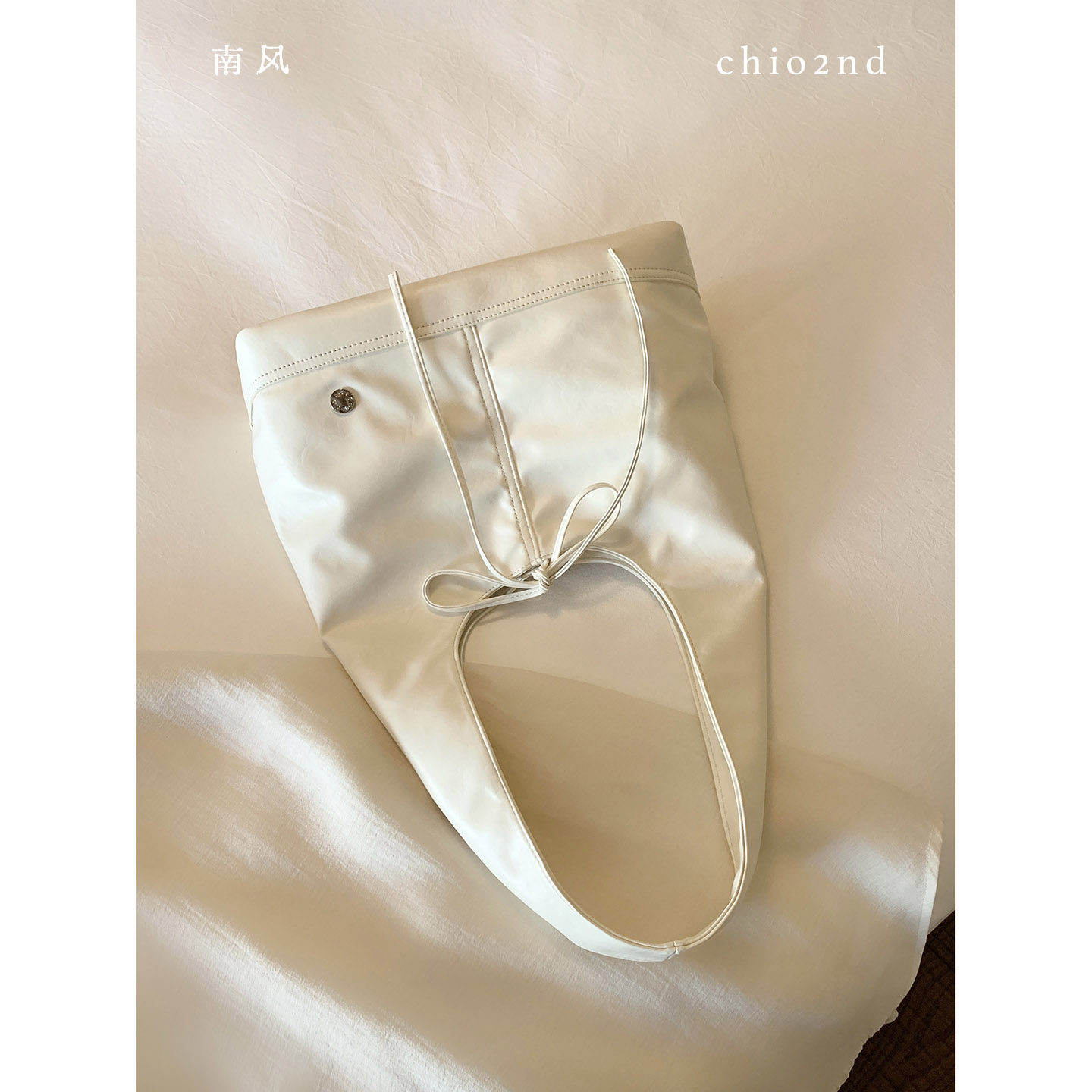 南风Chio2nd 摩登周刊托特包包女士休闲小众设计蝴蝶结单肩腋下包