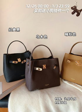 南风Chio2nd 头层牛皮 纽约映像手提包包女款通勤单肩斜挎凯莉包