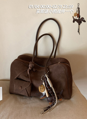 南风chio2nd Ceir高端系列 磨砂真皮枕头包包女秋冬单肩手提大包