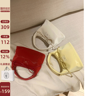 曙光海岸托特包包女士秋冬蝴蝶結手提小包單肩斜挎包 南風Chio2nd