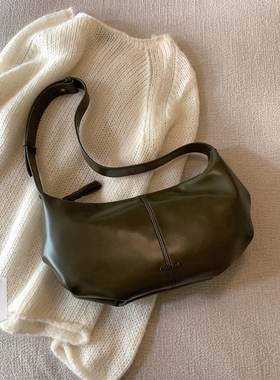 南风Chio2nd 苔绿牛角腋下包2026新款今年流行包包女士单肩斜挎包