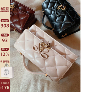 南风Chio2nd 喜上桃枝正缘包小众蝴蝶结粉色包包女手提单肩斜挎包