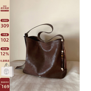 南风Chio2nd 枫叶可可托特包包女大容量极简松弛感通勤单肩斜挎包