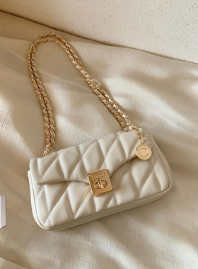 南风Chio2nd 珍珠时代小方包包女士2026新款链条包菱格单肩斜挎包