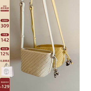 南风Chio2nd 气马赛托特包女秋冬小众迷你编织包海边单肩斜挎包 元