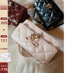 南风Chio2nd 喜上桃枝正缘包小众蝴蝶结粉色包包女手提单肩斜挎包