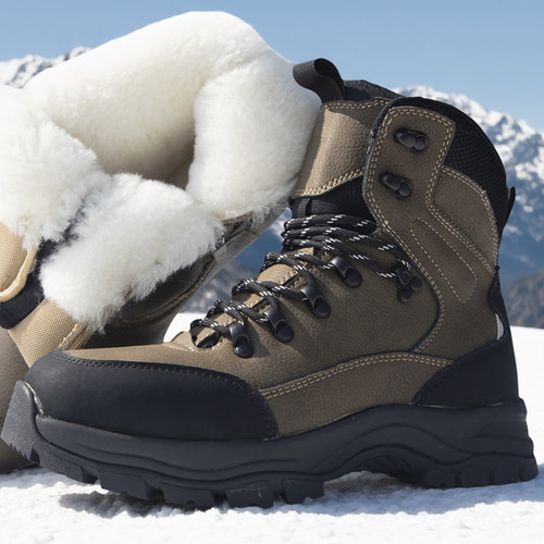 2025新款冬季羊毛雪地靴加厚保暖