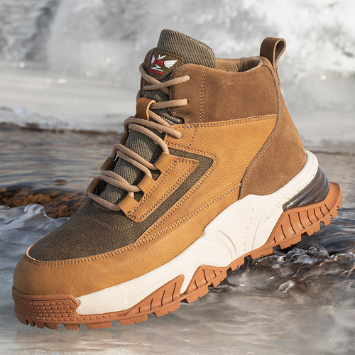 冬季皮毛一体男鞋羊毛雪地靴男款