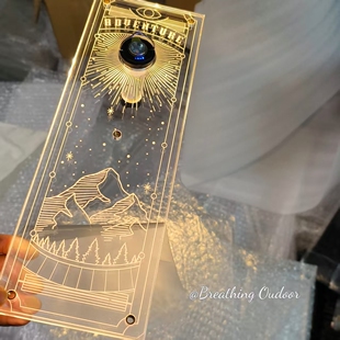 山川户外露营IGT桌配件0.5单元亚克力透明反光桌板户外三脚架桌面