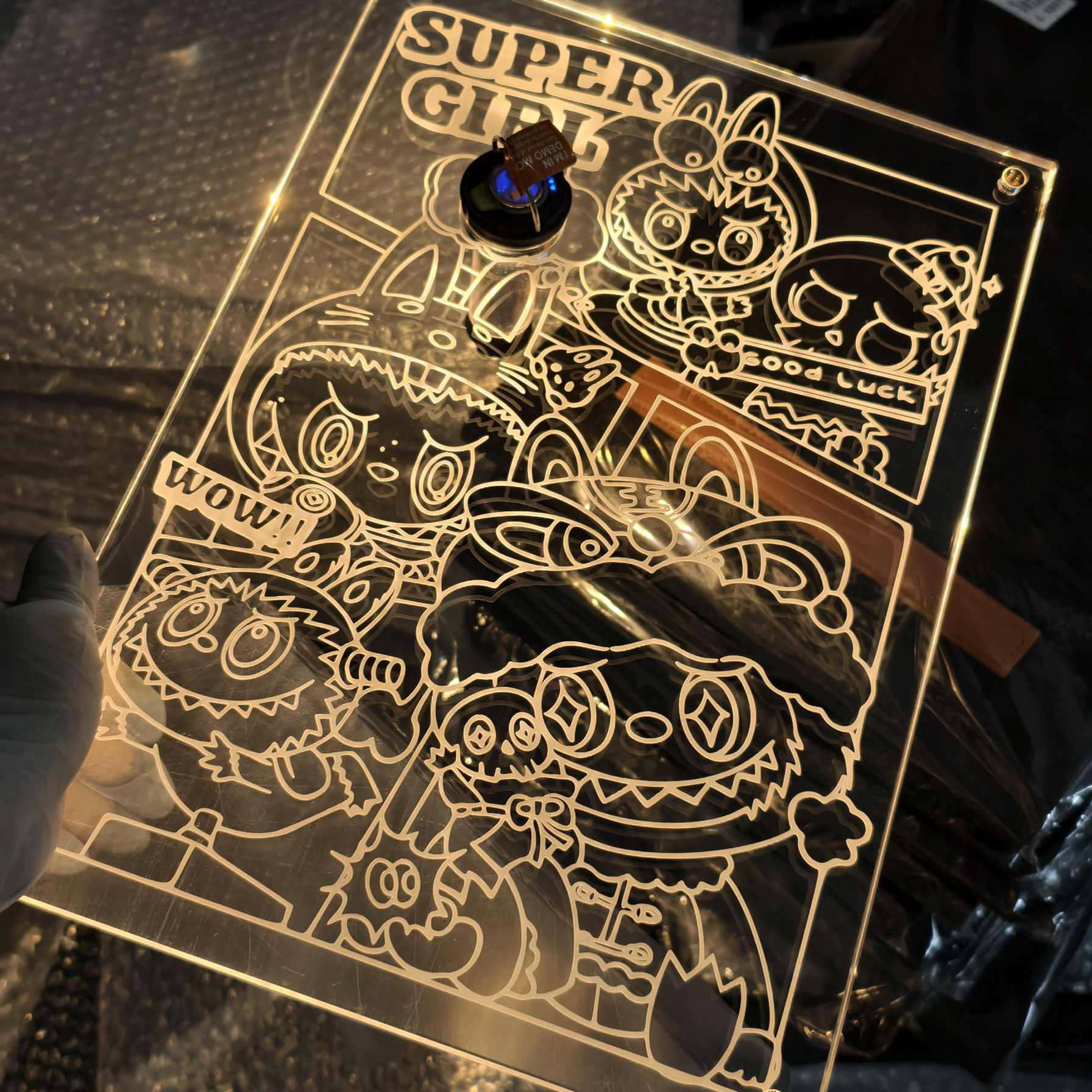 新品 拓展一单元板亚克力发光桌板gZ灯配件户外战术桌子拉布B