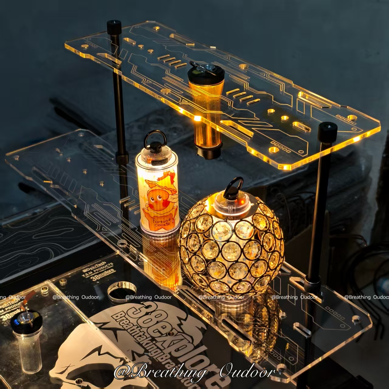 二层三层置物架长款短裤置物架igt亚克力桌面氛围