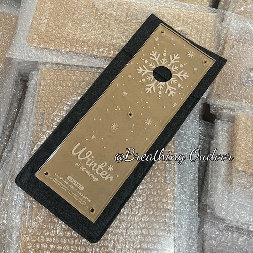 0.5单元雪花款ig单元板亚克力反光桌面氛围冬季