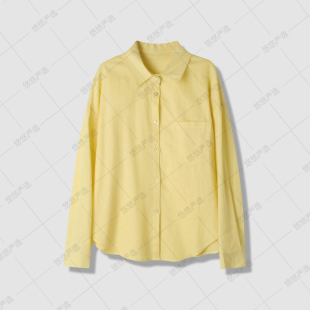 亚麻调色盘 KX01S 春季 百搭纯色显瘦衬衫 9503 新款