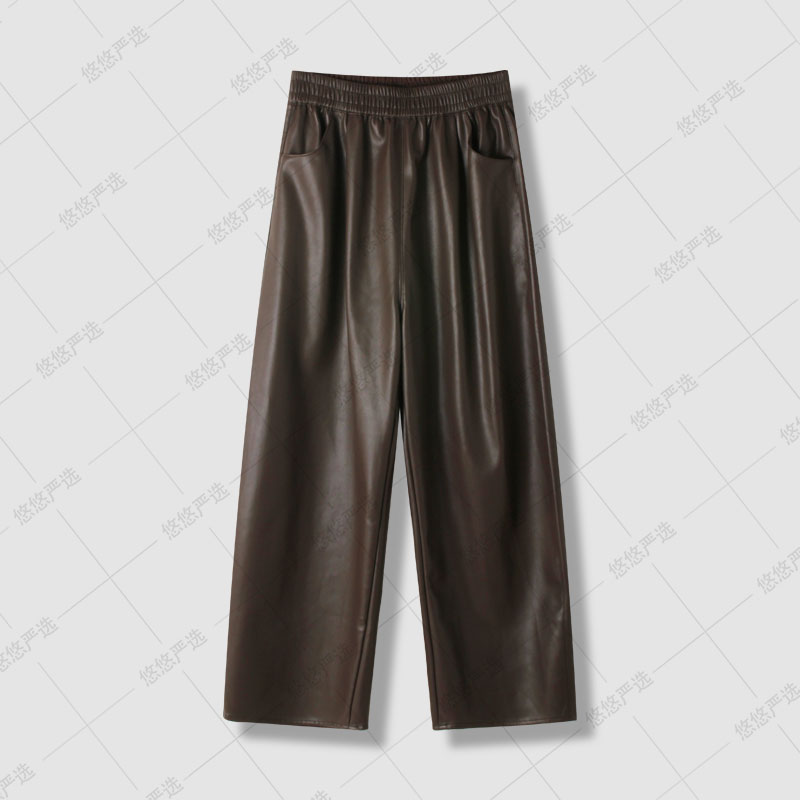 【悠悠粉丝专享】一条可以百搭的高定款皮裤HA10K-9002