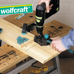 德国狼工进口Wolfcraft圆木榫打孔定位器木销钻孔定位器木工拼板