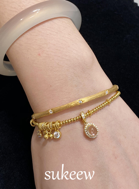 SUKEEW/酥可 新中式双色时尚链条轻奢高级感龙心盘缠手链手饰女